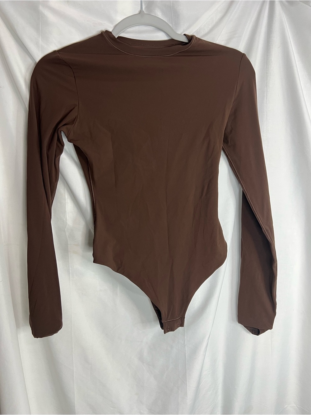 SKIMS Brown Long Sleeve Crewneck Bodysuit